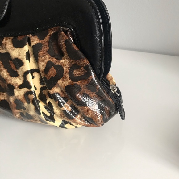 COPY - NWOT Aldo Black Brown Leopard Large Clutch Bag - Picture 4 of 15